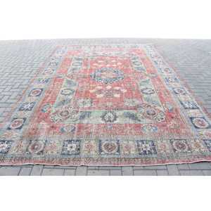 Tapis turc, tapis surdimensionné 8,6x11,8 pieds, tapis à imprimé animal rouge - Product Image 1