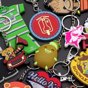 Porte-clés en caoutchouc PVC d'affaires promotionnels mignon Kawaii Anime dessin animé forme jouet sac pendentif 2D porte-clés souple faisant la Machine - Product Image 2