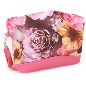 กระเป๋าพิมพ์ลายดอกไม้สำหรับผู้หญิง - สีชมพู - Product Image 1