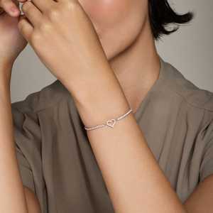 92.5 <b>Silver</b> Crystal <b>Bracelet</b>-Elegant & Dainty Design - Product Image 3