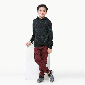 Sudadera con capucha personalizada para niños con Jersey de manga regular de diseñador de algodón para el invierno-Fabricante al por mayor - Product Image 2