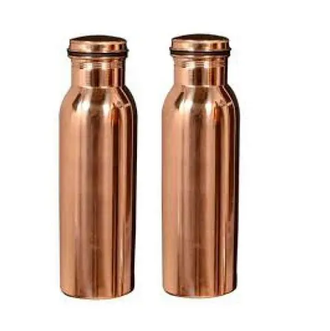 Indian Ayurveda 100% Pure Copper Water Bottles Joint Free Leak Proof Tumbler Flash Yoga Health Benefits Natural Ayurveda