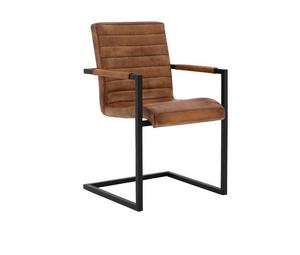 Silla de Comedor Moderna de Cuero y Hierro para Hogar, Oficina, Restaurante, Cafetería, Almacén, Bar, Acolchada, Duradera y Ecológica - Product Image 1