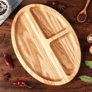 Bandeja de madera con logotipo personalizado para servir, bandeja impresa, juego de platos, vajilla de la mejor calidad, bandejas para servir, juego de cena, platos - Product Image 3