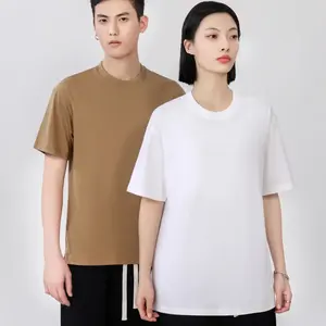 Camiseta de Satén 100% Algodón Transpirable de una Pieza para Hombre, Nueva, de Moda, con Servicio OEM de Alta Calidad, Logotipo Personalizado, Otoño, Anti-UV, de Secado Rápido - Product Image 2