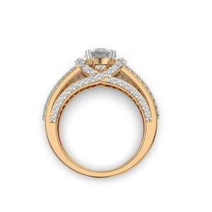 Anillo de banda de grupo de diamantes para mujer, oro blanco, certificado GIA, chapado en oro, CVD HPHT, anillo de compromiso cultivado en laboratorio, regalo de aniversario - Product Image 4