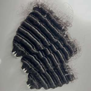 Toutes les couleurs disponibles Double Drawn Single Donor Deep Wave Bundles Extensions de cheveux humains Prix de gros Hot Selling - Product Image 4