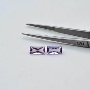 5mm 10mm pierre d'améthyste rose naturelle à facettes Baguette princesse coupe pierres précieuses en vrac directement du fabricant fournisseur régulier - Product Image 3