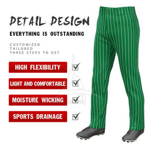 Pantalon de baseball pour homme adulte, service OEM de haute qualité, taille personnalisée, respirant, séchage rapide, 100% polyester, couleurs, logo, nom de l'équipe - Product Image 5