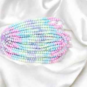 Perles de rondelle lisses d'opale multicolore naturelle brin 7mm à 10mm perles de pierres précieuses en vrac pour la fabrication de bijoux en gros en vrac Inde - Product Image 5