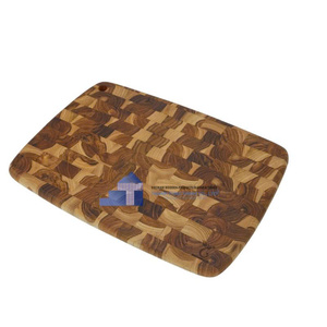 Venta al por mayor tableros de cocina de teca de grano final de calidad superior del fabricante vietnamita - Product Image 1