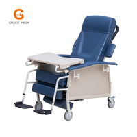 Chaise de soins à domicile avec table à manger, fauteuil inclinable, chaise pour personnes âgées, chaise de relaxation, chaise gériatrique