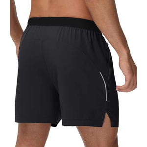 Pantalones cortos atléticos ligeros de diseño personalizado para hombres, decoración deportiva con cremallera, tira reflectante para entrenamiento de Gimnasio Deportivo informal - Product Image 5