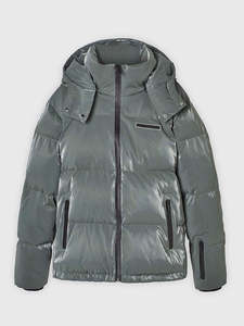 Waterproof Heat-Transfer Printing Long <b>Thin</b> Puffer Jackets 2025 Unisex Bubble Zip Front Custom - Product Image 4