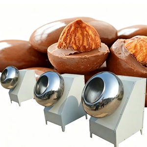 Machine à enrober les cacahuètes, les amandes et les noix de chocolat et de sucre - Product Image 6