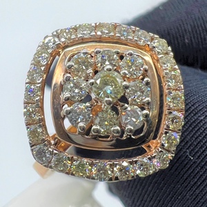 แหวนเพชรสีทองที่เป็นอมตะเหมาะสำหรับงานหมั้นและโอกาสพิเศษ - Product Image 1