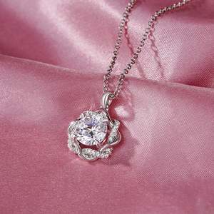 สร้อยคอเงินแท้ Jeulia Knot of Love ชุบทองรูปหัวใจแบบกรงเล็บ สำหรับงานแต่งงานและวันครบรอบ - Product Image 5