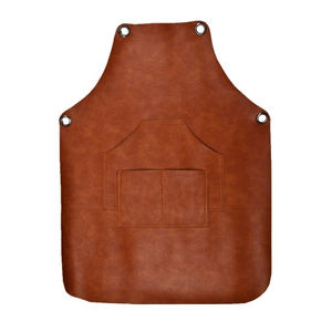 Tablier de taille de barbier 2024 à logo personnalisé en cuir biologique 100% pour salon de coiffure avec poches - Product Image 6