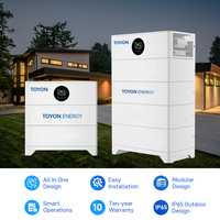 Batterie au lithium LiFePO4 tout-en-un empilable et économique avec système de stockage et onduleur pour usage domestique hors réseau