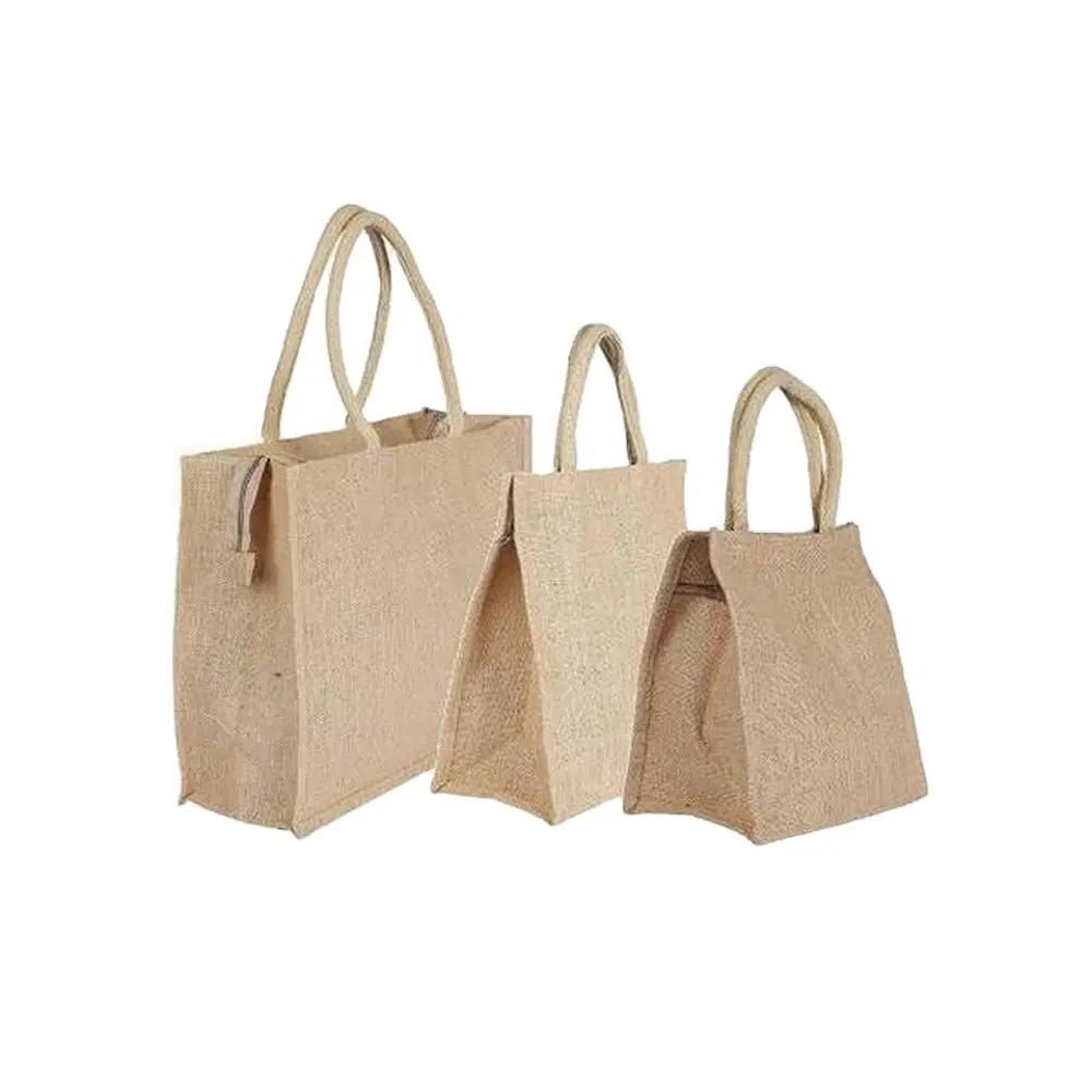 Hot Bangladesh Producten Groothandel Witte Jute Tassen Met Handvatten Op Maat Canvas & Jute Jute Strandtas Jute Tas Voor Tuinieren