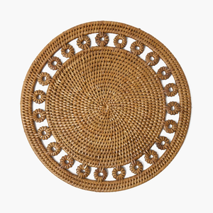 Manteles individuales de ratán redondos hechos a mano para mesa de comedor, manteles y almohadillas decorativos de lujo hechos en Vietnam - Product Image 1