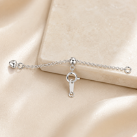 Chaîne d'extension pour collier et bracelet en argent sterling 925, breloque cœur de 4,5 cm, perle de 0,6 g, apprêts de bijoux pour femmes