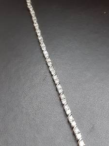 Pulsera de Tenis de Plata de Ley 925 al por Mayor con Circonita Tallada, Chapada en Oro, Diseño Moderno y Elegante, Regalos para Compromisos - Product Image 3