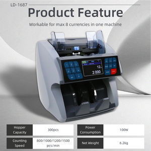 Contador <span class=keywords><strong>de</strong></span> Billetes Multidivisa LD-1687 con Escaneo <span class=keywords><strong>de</strong></span> Número <span class=keywords><strong>de</strong></span> Serie y Clasificación por Denominación para Bancos y <span class=keywords><strong>Cambio</strong></span> <span class=keywords><strong>de</strong></span> Divisas - Product Image 2