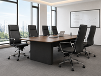 Chaise de bureau professionnelle à dossier haut en cuir PU avec accoudoirs métalliques fins et roulettes pivotantes – Fournisseur en gros