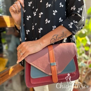 กระเป๋าสะพายข้างหนังสั้นหลากสีสำหรับผู้หญิงกระเป๋าถือหนังหลากสีรุ่นใหม่สไตล์ตะวันตกกระเป๋าถือหนังคุณภาพสูงหลากสีสัน - Product Image 1