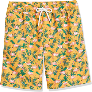 Short de plage imprimé écologique solide pour hommes tissu confortable séchage rapide conçu pour les vacances d'été piscine fête eau - Product Image 1