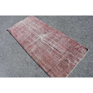 Tapis turc vintage 2,7x6,1 pi (83x185 cm), tapis oriental rouge - Product Image 2