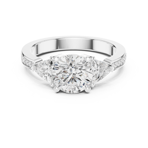 Secret Spark jewels 18K Real Gold Heart Design Promise Ring para mujer - Product Image 3