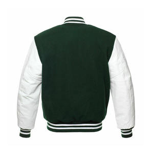 Logo personnalisé Premium Laine Chenille Broderie Baseball Letterman Vestes Hommes Vintage Veste universitaire en cuir à manches - Product Image 2