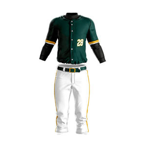 Uniformes de Béisbol de Poliéster de Alta Calidad con Logotipo Personalizado por Sublimación para Equipos, Venta al por Mayor, Uniformes de Béisbol de Manga Corta de Secado Rápido - Product Image 1