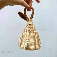 ORNEMENT DE NOËL TENDANCE CHAUDE-Cloches suspendues en rotin en osier/Rotin écologique tissé fabriqué à la main du Vietnam-Prix bon marché - Product Image 6