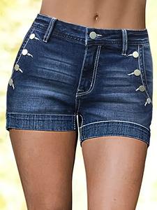 Classique personnaliser Denim Shorts 2025 été décontracté jean Shorts pour femmes élégant conception unie femmes Shorts - Product Image 6