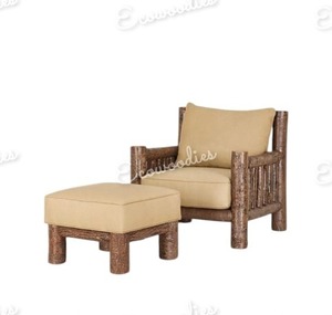 เก้าอี้หวายกลางแจ้งหรูหราดีไซน์ใหม่ชุดโซฟาหวายพร้อมเก้าอี้ออตโตมัน - Product Image 2