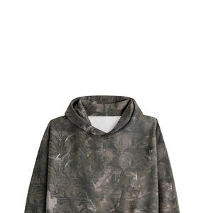 เสื้อฮู้ดดี้ลายพรางปักคุณภาพสูง ผ้าฝ้าย 100% พิมพ์ลายดิจิทัล แบบยูนิเซ็กซ์ ชายเสื้อและปลายแขนแบบริบ สำหรับใส่ลำลองในฤดูหนาว - Product Image 5