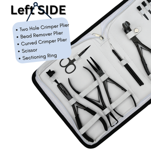 New Hair Extension Tool <b>Set</b> Featuring Two-Hole <b>Crimping</b> Pliers Hook Wire Loop Mini Scissors Clips & Hair extension pliers <b>set</b> - Product Image 4