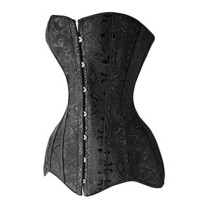 2025-2026 Long Plus Size Steel Boned <b>Corset</b> Gothic <b>Women</b> Overbust <b>Corset</b> Hip Cover Floral Long Torso Body Shaper <b>Corset</b> - Product Image 2