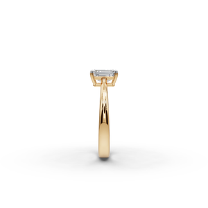 Anillo Solitario de Esmeralda con Diamante Cultivado en Laboratorio de 1 TCW, Joyería Elegante y Lujosa - Product Image 3