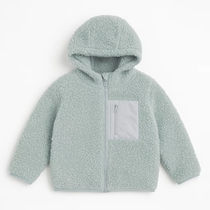 Chaqueta de invierno OEM y ODM de alta calidad con capucha de lana con cremallera para niñas Elegante nuevo estilo de moda Casual Sherpa Hoodie para damas - Product Image 2