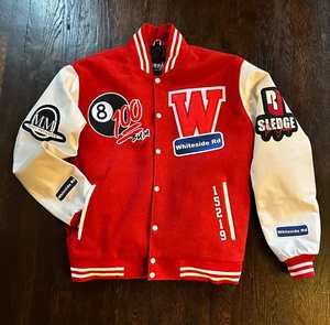 Chaqueta Varsity a Cuadros de Invierno Personalizada para Hombre, Talla Grande, con Ribete de Piel de Oveja, Material de Lana/Poliéster, para Uso en Exteriores - Product Image 6