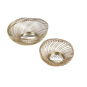 Escurridor de Cubiertos de Metal Sólido de Lujo, Acabado Dorado, Cesta de Almacenamiento para Frutas y Verduras, Cesta Negra con Estilo Elegante - Product Image 4