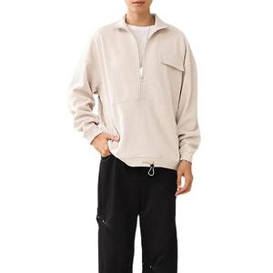 Sudadera con capucha Polo con cremallera de cuarto para hombre, Sudadera con capucha personalizada de alta calidad para hombre, Jersey de algodón con cremallera y logotipo de medio 1/4 - Product Image 2