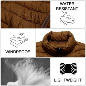 Wholesale Best Quality <b>Men</b> Windproof Puffer <b>Vest</b> Nylon / Polyester Made Winter Warm Puffer <b>Vest</b> - Product Image 4