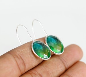 Watermelon Tourmaline Quartz Drop Luxury Style 12x16mm Gemstone Jewelry Solid 925 <b>Sterling</b> <b>Silver</b> Women Wedding Gift <b>Earring</b> - Product Image 4