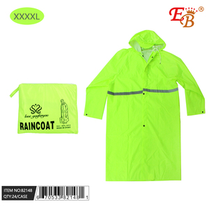 XXXXL Chubasquero Verde Fluorescente Alto Reutilizable EVA PU Nylon PVC Impermeable Clásico para Niños para Escalada 24PCS/CS Logo - Product Image 1