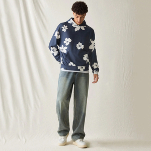 Sweats à capuche à manches longues tricotés à motif décontracté pour hommes, vêtements de rue d'automne et d'hiver, sweatshirts à la mode hip hop surdimensionnés pour hommes - Product Image 6